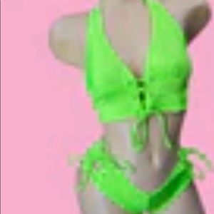 Lime green stripper exotic dancer outfit